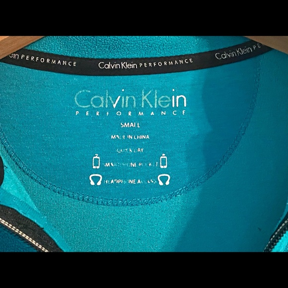 Calvin Klein Performance Turquoise Fleece - Picture 2 of 3